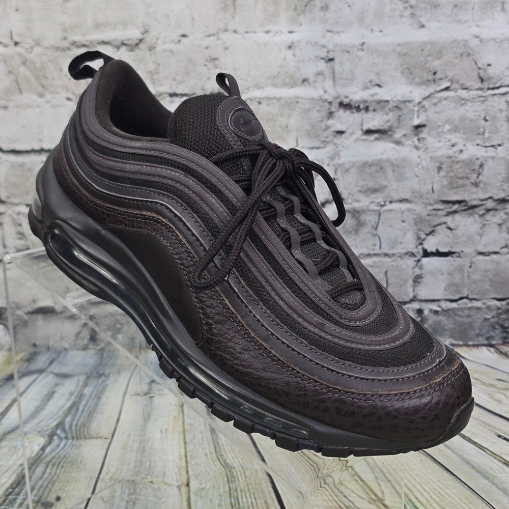 Nike Air Max 97 Premium Sneakers‎ Mens 9 Velvet Brown Leather Mesh AQ4126-201